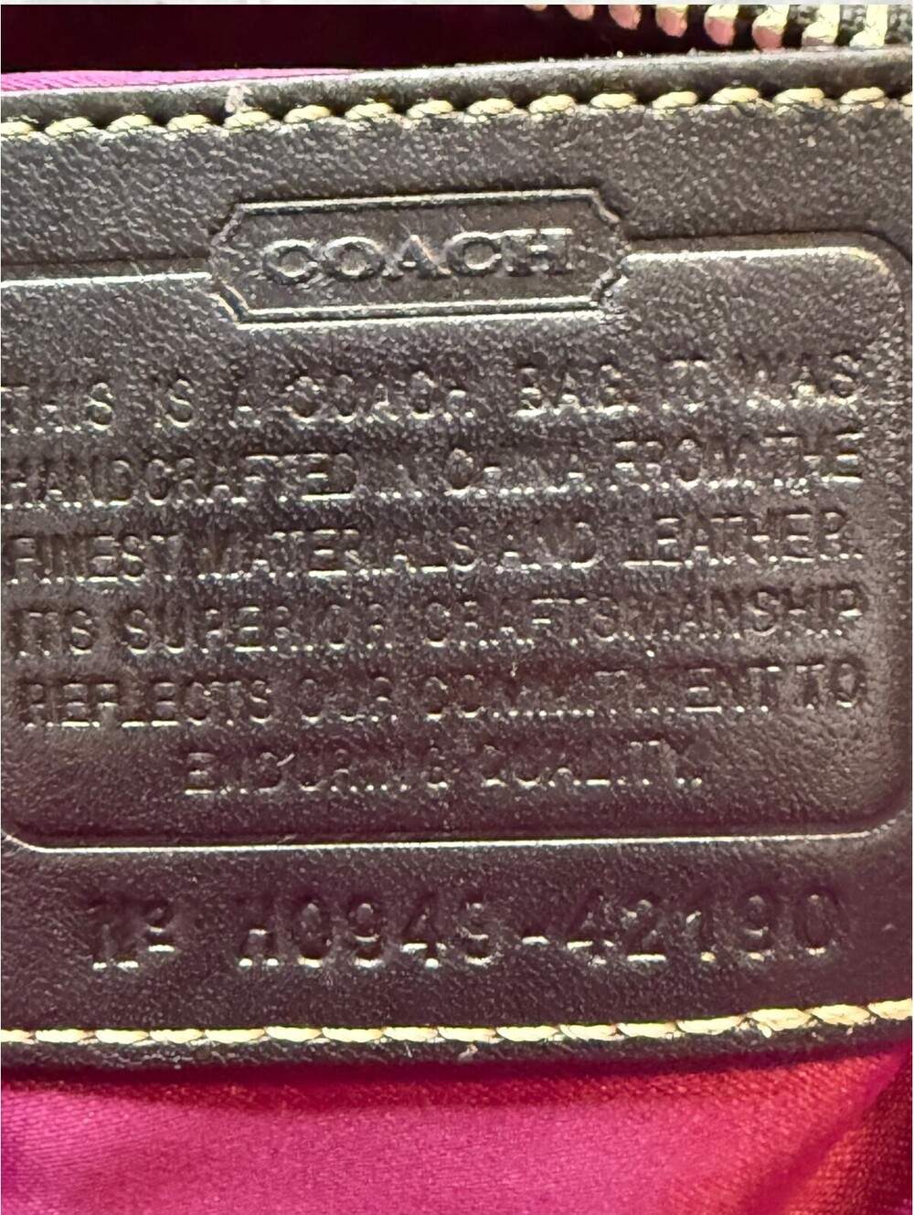 Coach Penelope 42190 Signature Jacquard Crossbody Bag Black Khaki Y2K - Picture 4 of 10